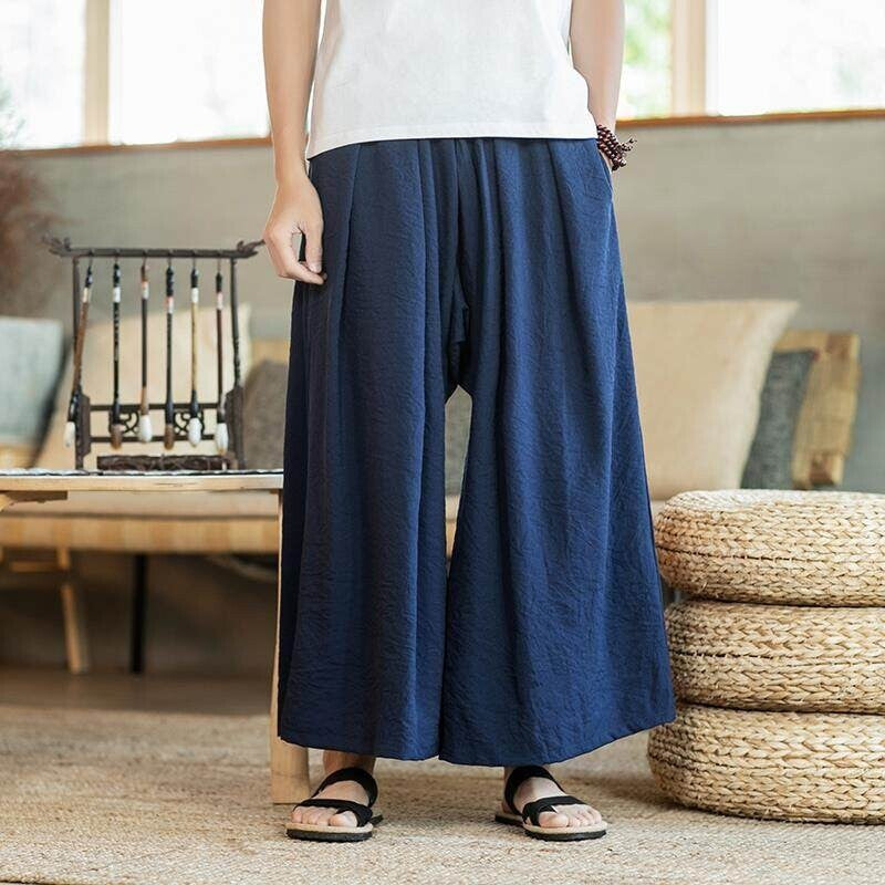 Herrenhose Bequem Weit Geschnitten mit Elastischem Bund