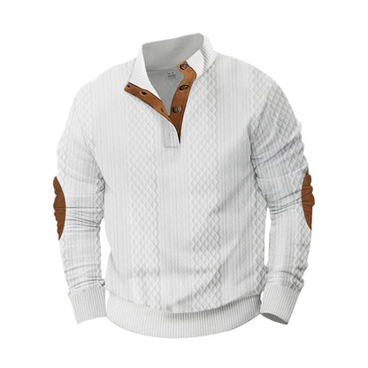 Herren Strickpullover Modern mit Kontrastkragen Elegante Optik