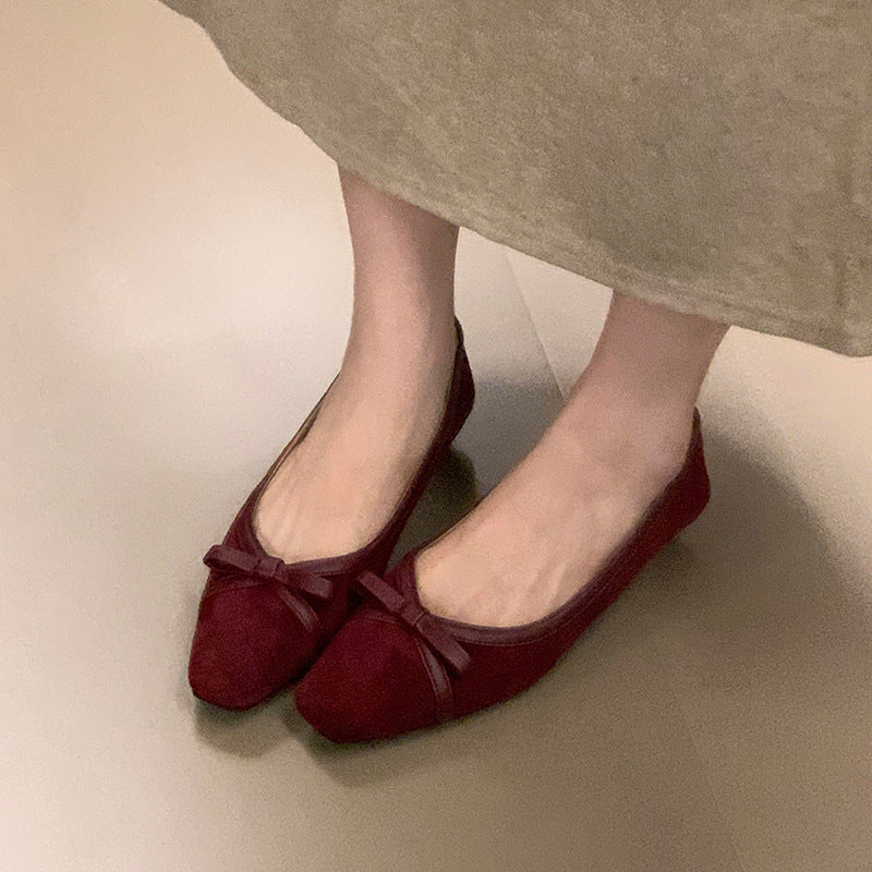 Damen Ballerinas Weich Schleife Elegante Modische