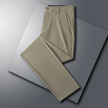 Herren Business-Hose Slim Fit Elastisch Grau