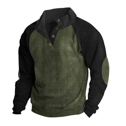 Der Pullover-Shirt mit Knopfleiste und Lederdetails ist ein elegantes und modernes Kleidungsstück, der für den stilvollen Herren geeignet ist. Mit seiner strukturierten Passform und edlen
