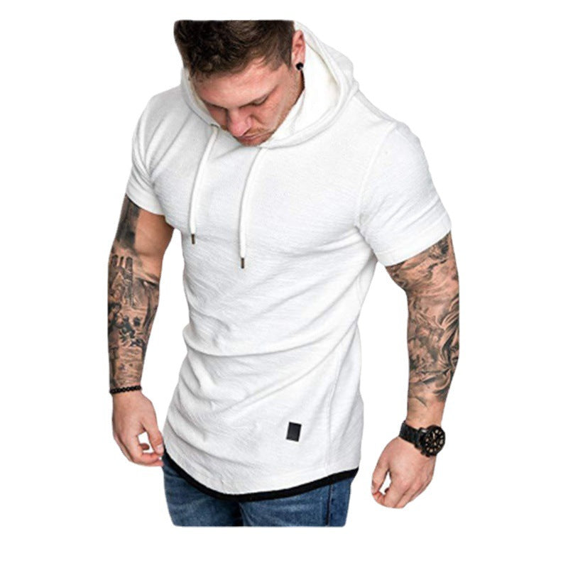 Herren Kurzarm Hoodie Lässig Modern Berlin Style