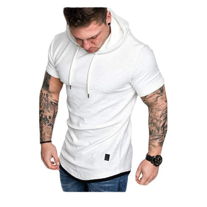Herren Kurzarm Hoodie Lässig Modern Berlin Style