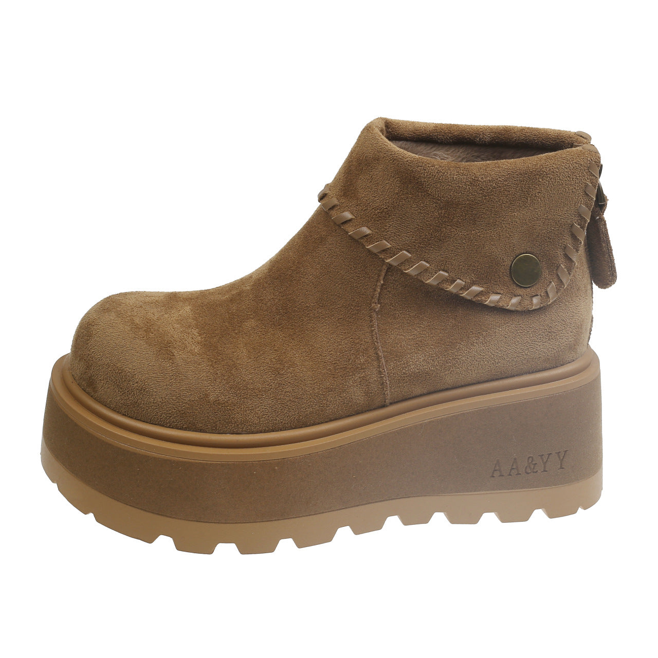 Damen Stiefeletten Hoch Hacken Plattform Schnürsenkel