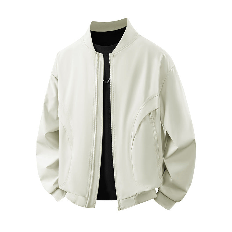 Herren Windjacke Modern mit Taschen Wasserabweisend