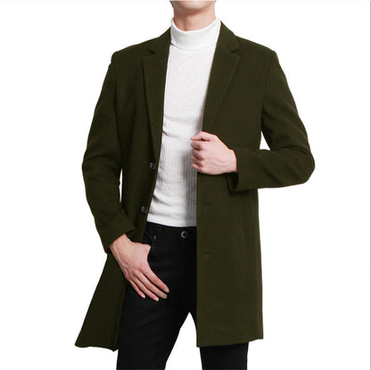 Herren Woolcoat Moderner Schnitt Elegante Übergröße - BerlinGlamour