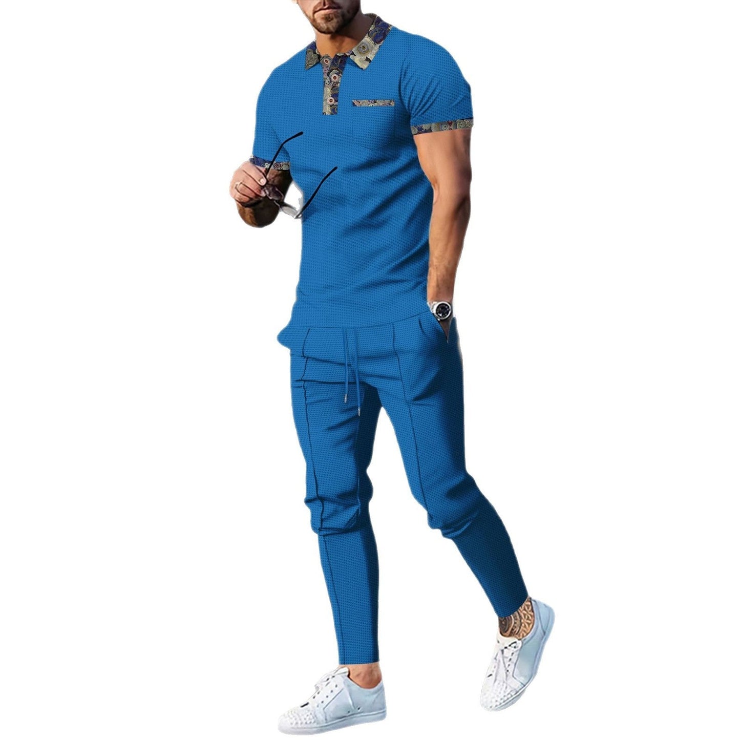 Herren Freizeitoutfit Elegantes Hemd Moderner Kragen Bequem