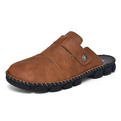 Damen Leder-Mules Komfortabel mit verstellbarem Riemen
