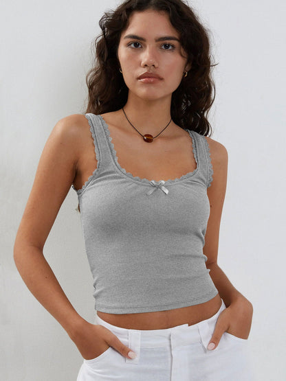 Damen Oberteil Rippen Top Trendy Modisch - BerlinGlamour
