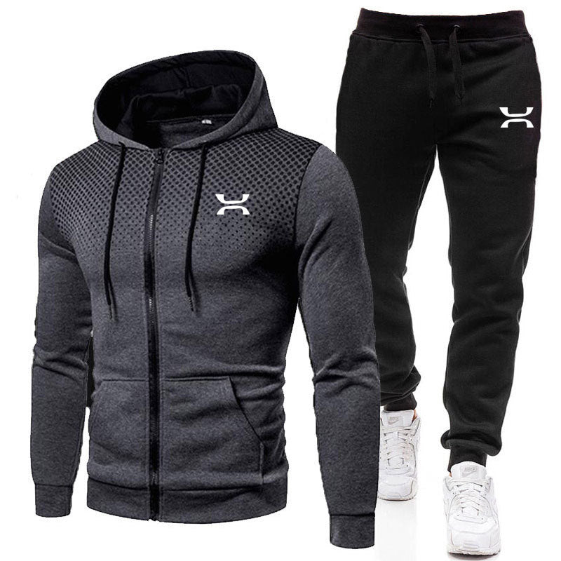 Herren Sportanzug Atmungsaktiv Hoodie Jogginghosen Bequem