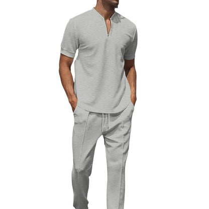 Herren Hochkragen Set Atmungsaktiv Modern Sportlich