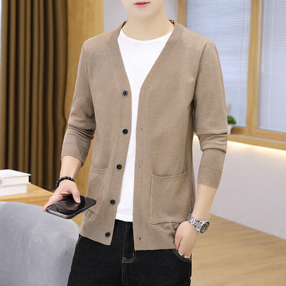 Herren Strickcardigan Leicht Eleganter Mit Taschen