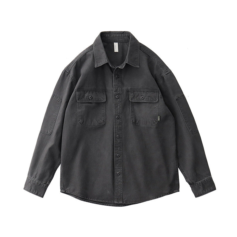 Herren Hemdjacke Modern mit Brusttaschen Praktisch
