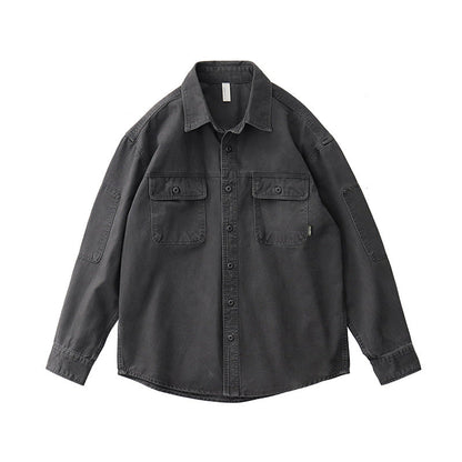 Herren Hemdjacke Modern mit Brusttaschen Praktisch