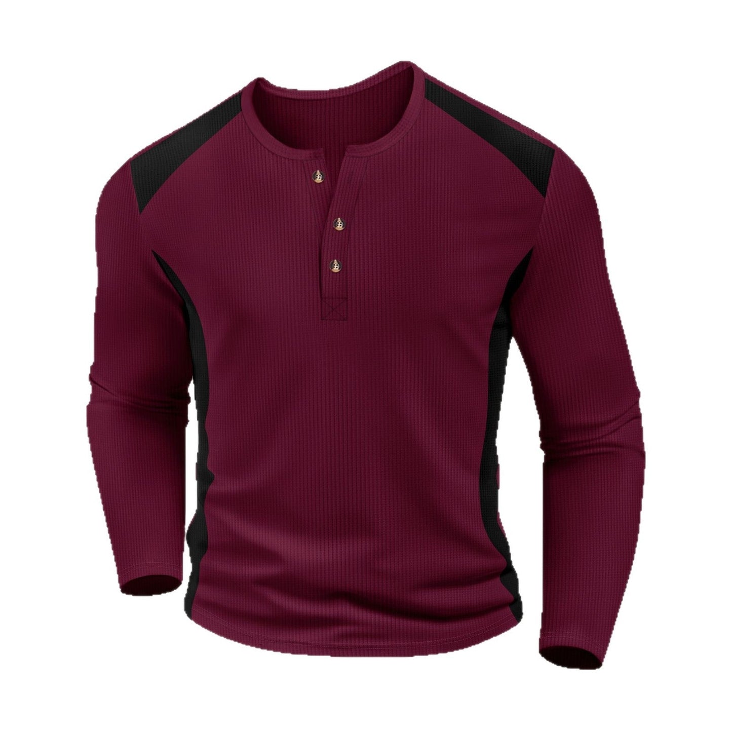 Herren Langarmshirt Modisch Kontrast Farben