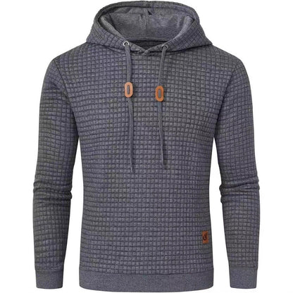 Herren Kapuzenpullover Strukturiert Modern Grau