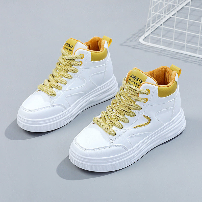 Damen Sneaker Sportlich Modisch Schnürung
