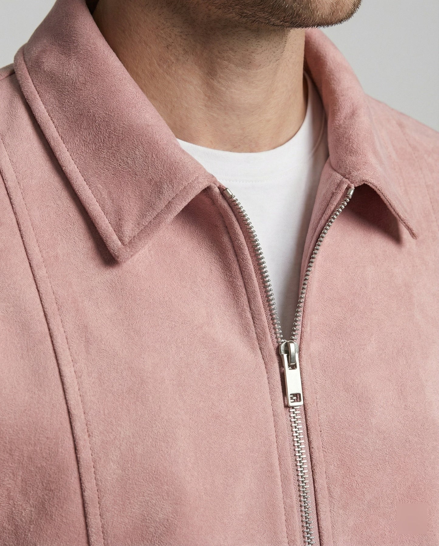 Lederjacke Herren Blouson Style Elastisch Reißverschluss