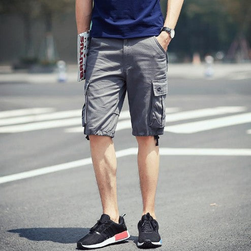 Herren Cargo Shorts Bequem Elastisch Vieltaschig