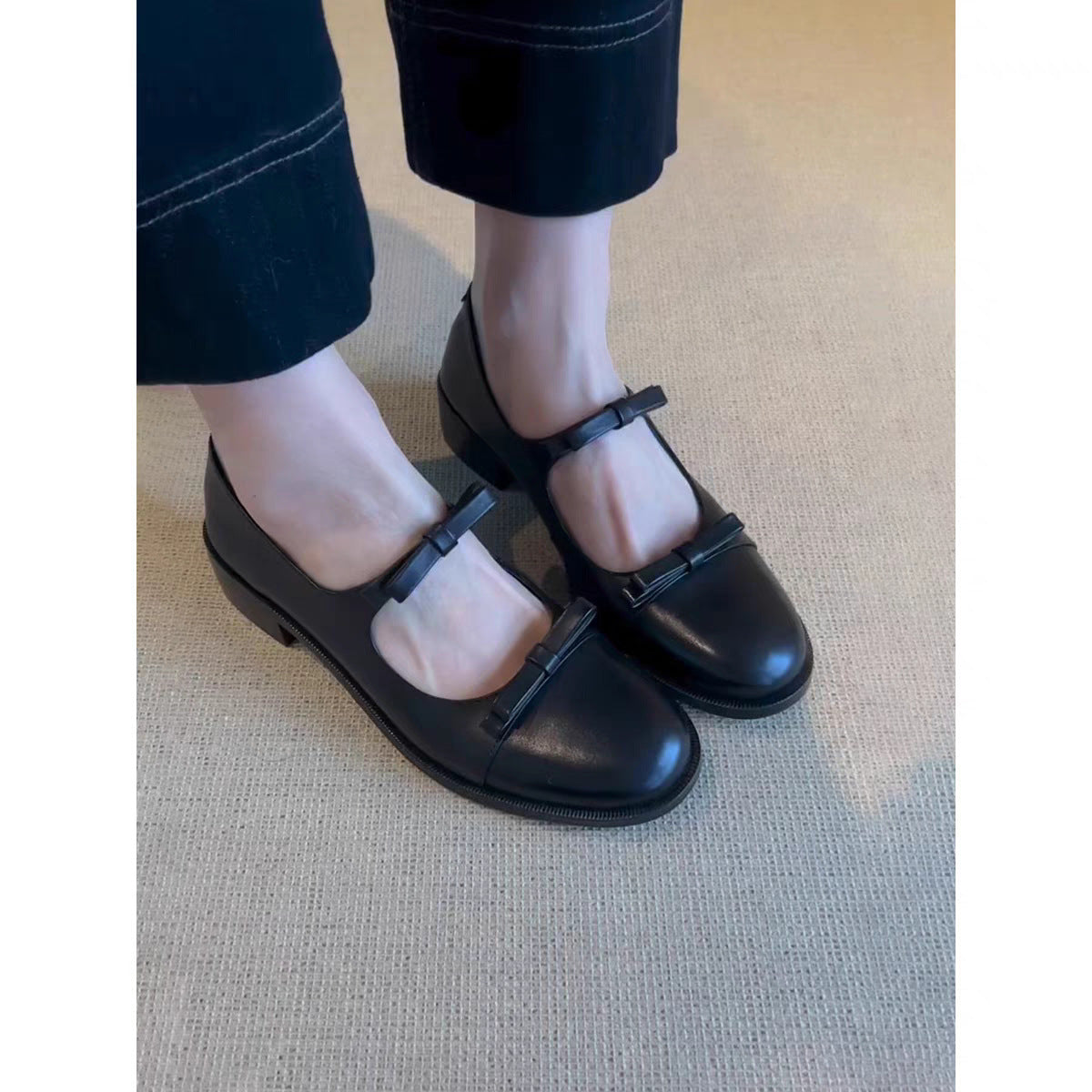 Damen Schuhe Mary Jane Elegant Komfortabel Lederschuhe Damen