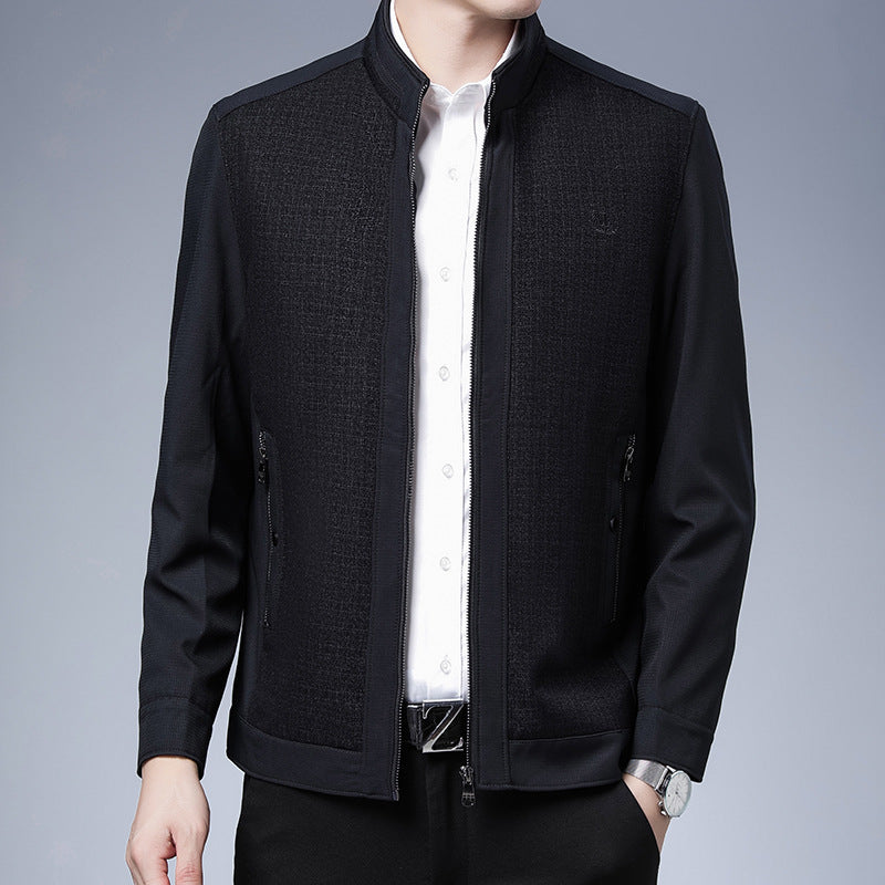 Herren Freizeitjacke Elegant Mit Strukturiertem Design