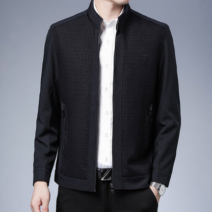 Herren Freizeitjacke Elegant Mit Strukturiertem Design