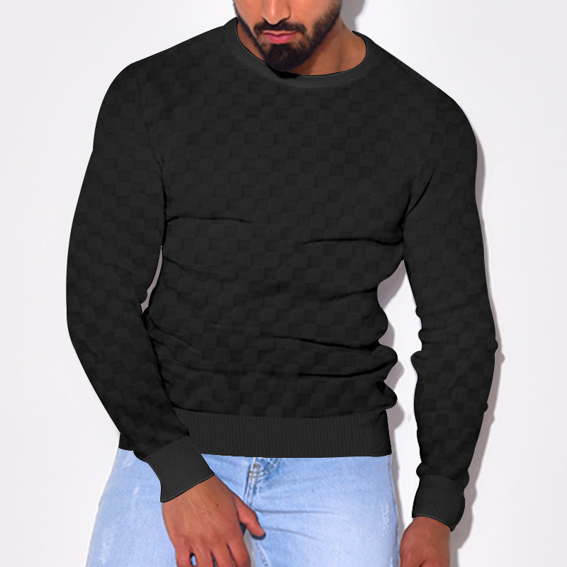 Herren Pullover Strukturstoff Modern Elegant