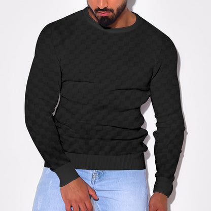 Herren Pullover Strukturstoff Modern Elegant