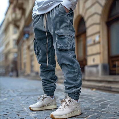 Herren Cargo-Hose Funktionshose Elastisch Mit Taschen