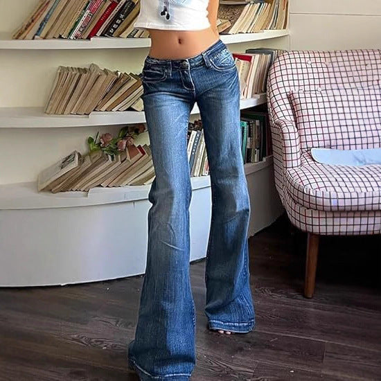 Damen Highwaist Jeans Stretch Flared Bequem - BerlinGlamour