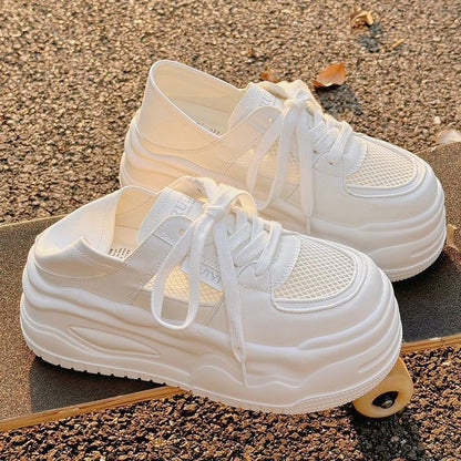 Damen Sneaker Chunky atmungsaktiv Mesh Sohle Weich
