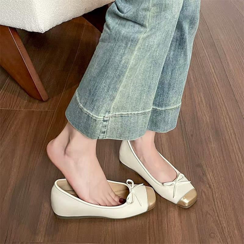 Damen Ballerinas Elegante Schnürballett mit Applikation