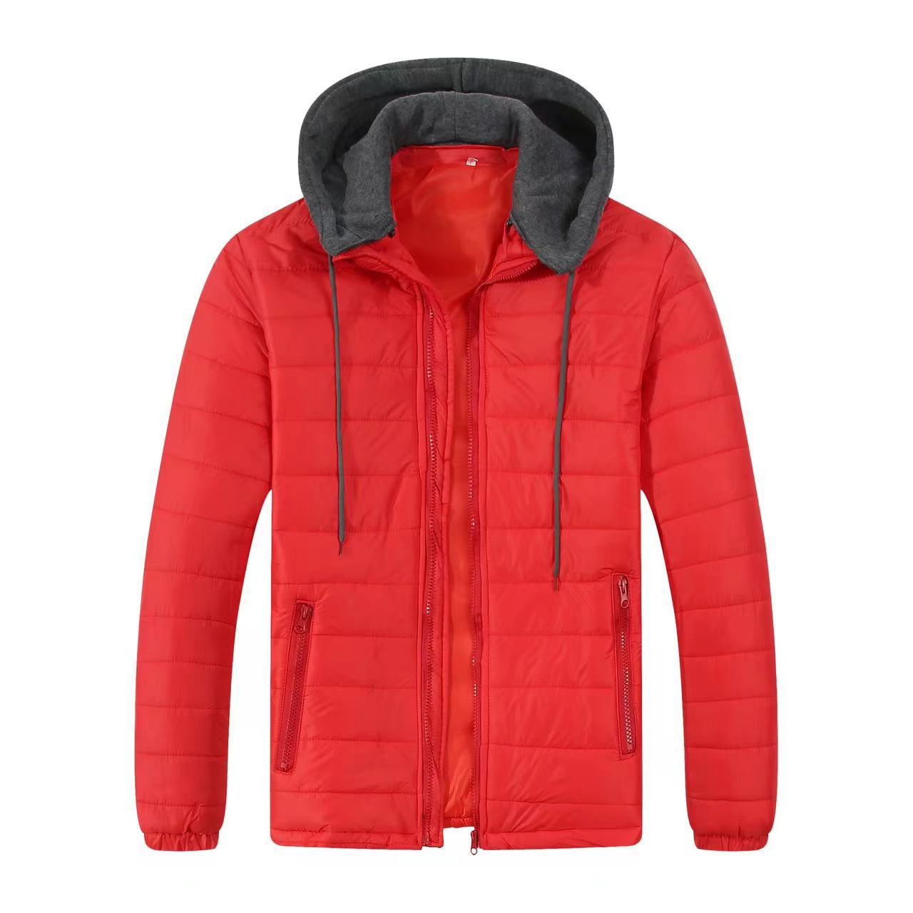 Herren Windjacke Gesteppt Kapuze Warm Winter - BerlinGlamour