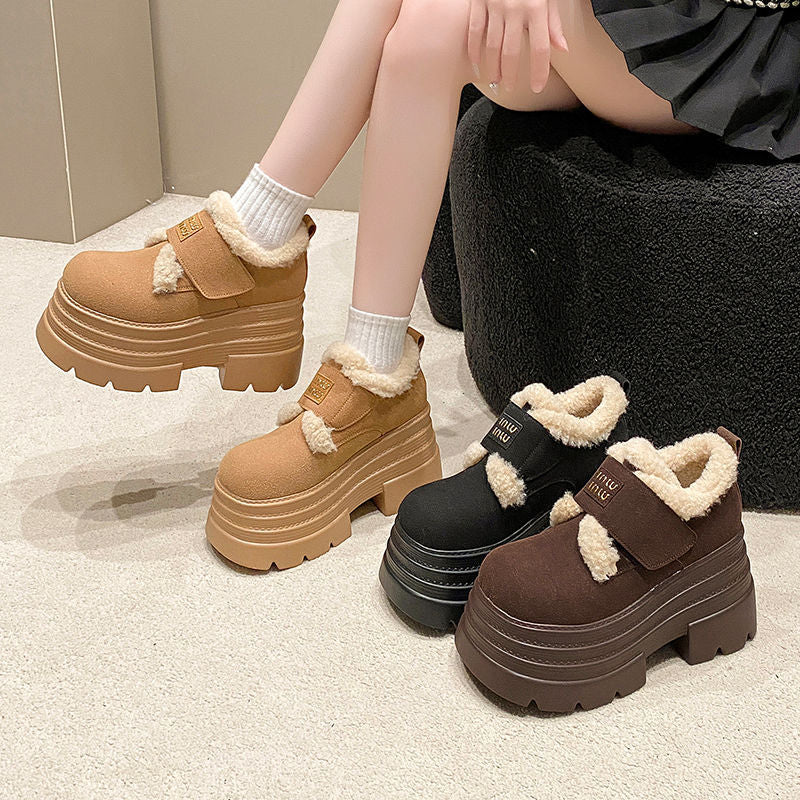 Damen Clogs Warmgefüttert Klettverschluss Verstellbar Winter - BerlinGlamour