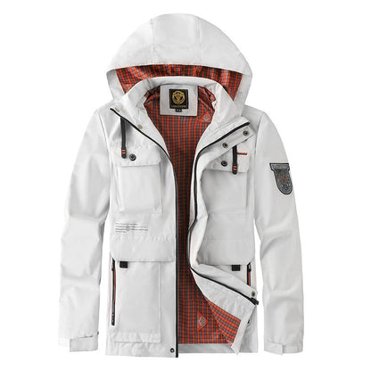 Herren Wasserfeste Parkajacke Funktionell Outdoor