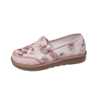 Damen Hausschuhe Blumenmuster Elastisch Warm