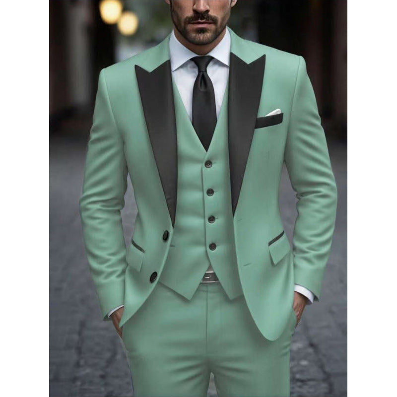 Herren Smoking Anzug Set Elegant Schwarzes Gala-Outfit