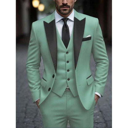 Herren Smoking Anzug Set Elegant Schwarzes Gala-Outfit