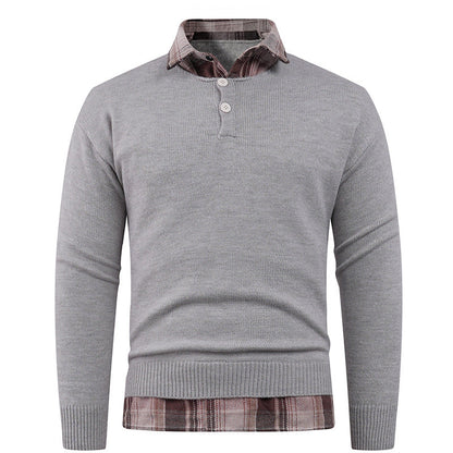 Herren Pullover Mit Hemdkragen Elegantes Design