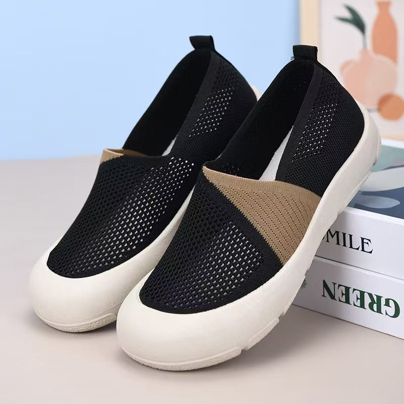 Damen Sneaker Atmungsaktiv Mesh Rutschfest Schwarz - BerlinGlamour
