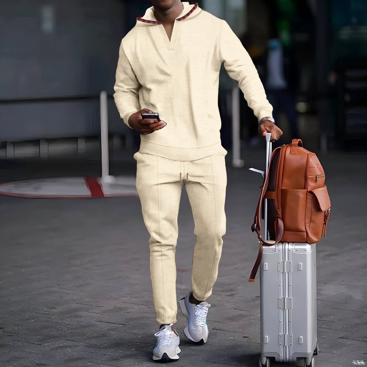 Herren Sportsatz Kapuzenpullover Atmungsaktiv Sportlich
