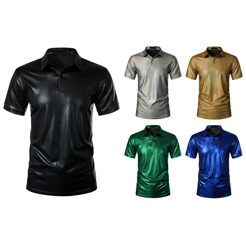 Herren Sport Polo-Shirt atmungsaktiv Glänzend Modern