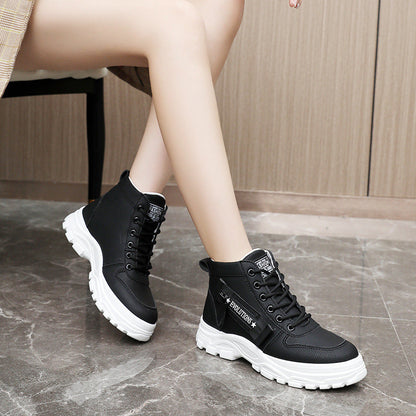 Damen Sneaker High-Top Sportschuhe mit Strapazierfähigem Obermaterial