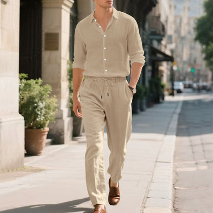 Leichte Sommerhose Herren atmungsaktiv mit verstellbarem Bund