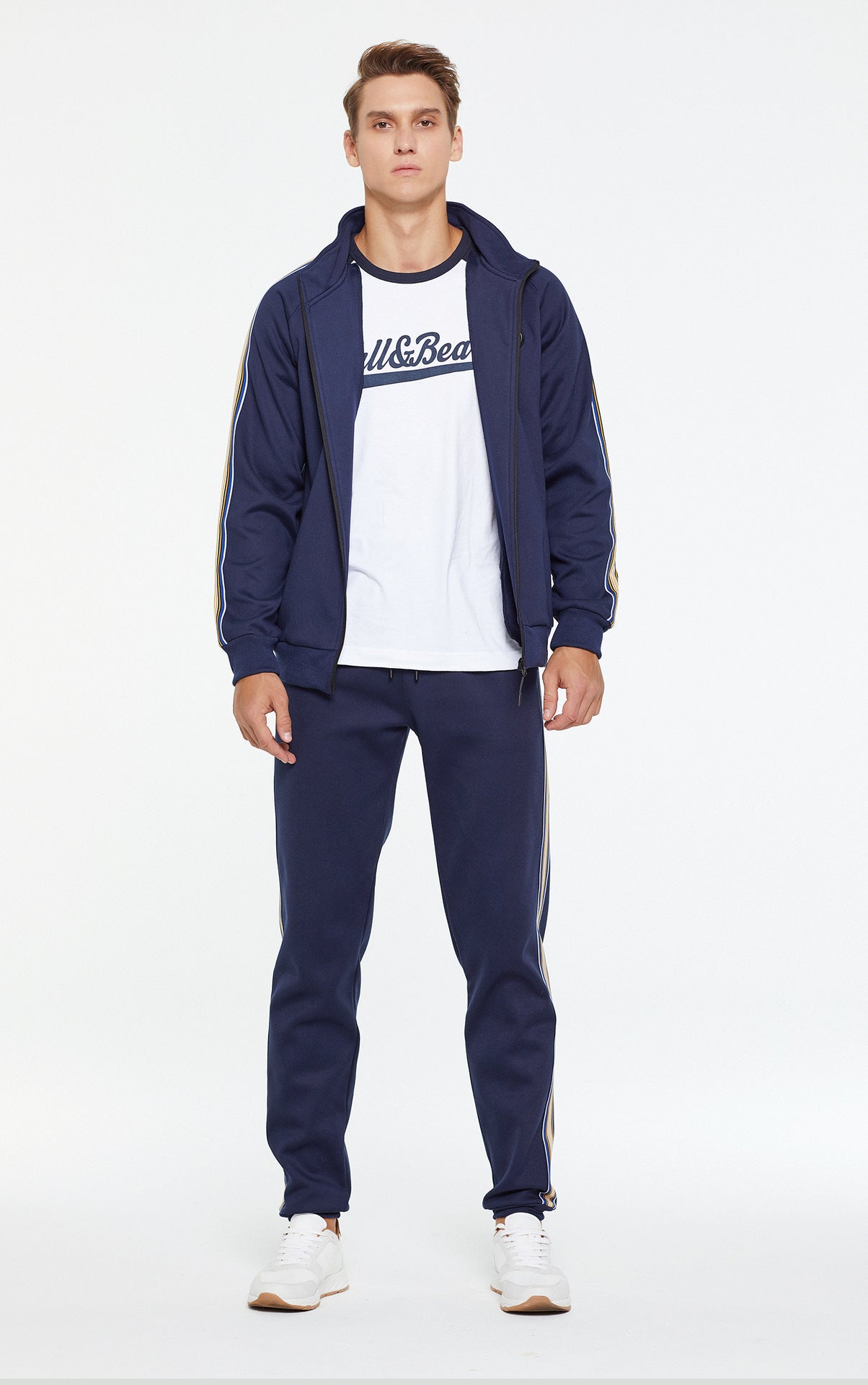 Herren Sportanzug Set atmungsaktiv mit Taschen