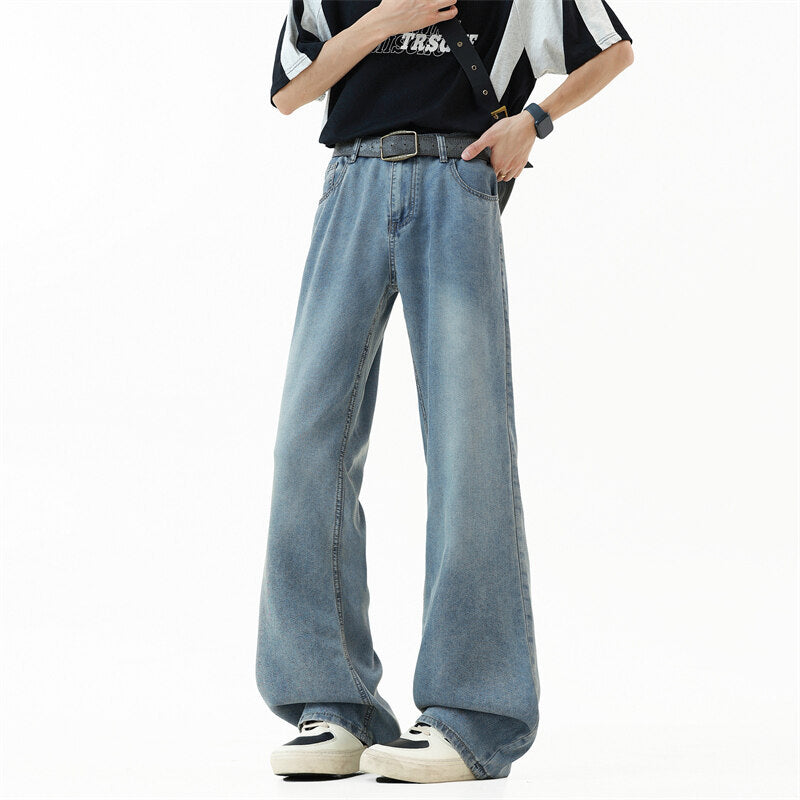 Herren Denim-Hose Weit Bein Relaxed Fit