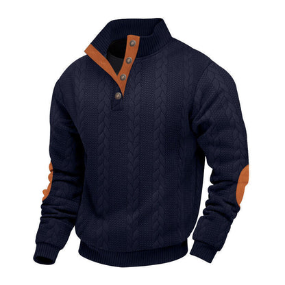 Herren Strickpullover Stehkragen Strukturieren Modern