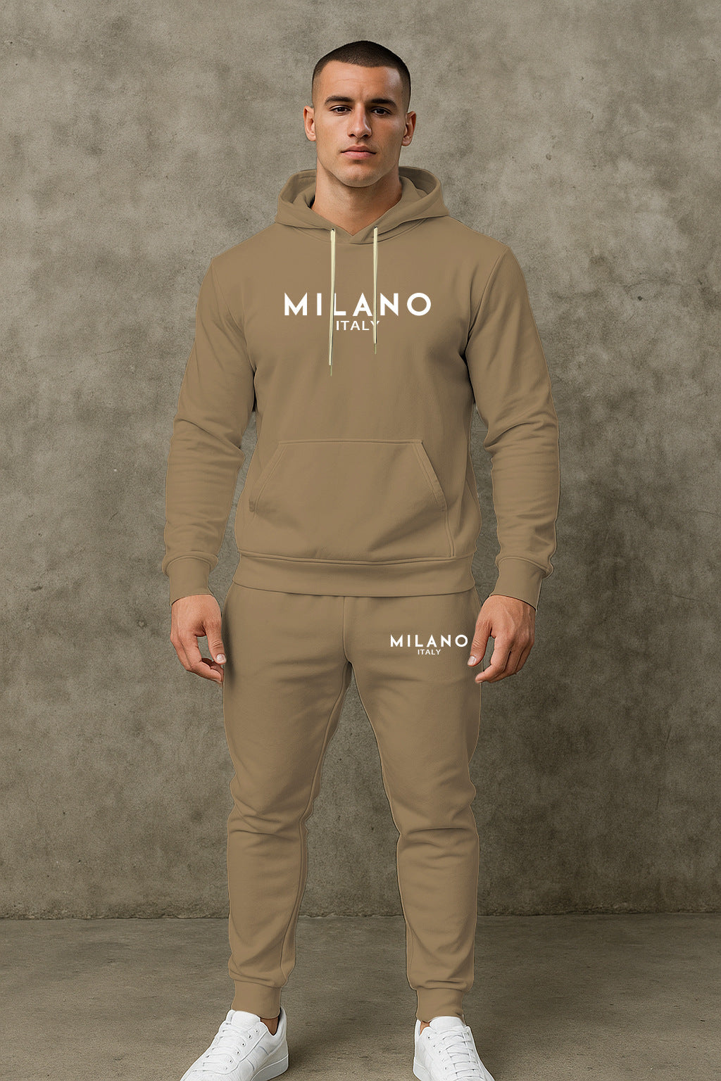 Herren Hoodie und Jogginghose Set mit stylishem Milano Print Berlin Style