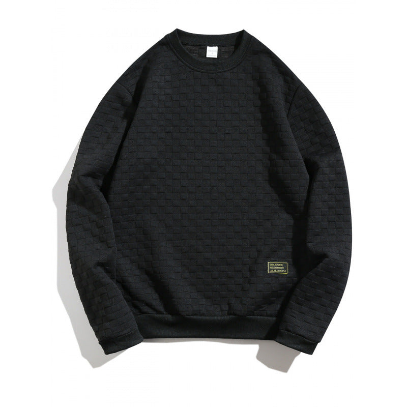 Herren Sweatshirt Strukturiert Grau Stadtstylisch