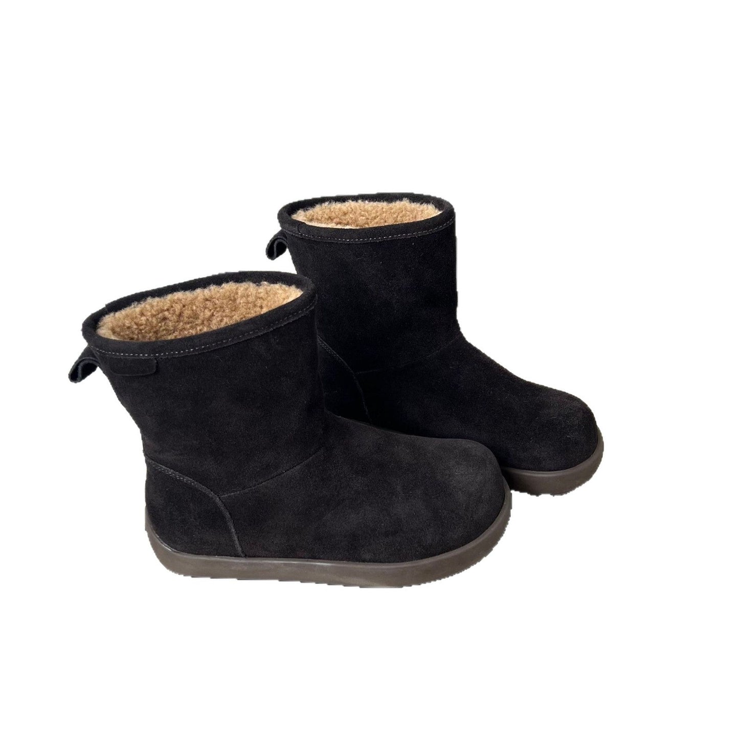 Damen Winterstiefel Weiches Wildleder Fleecegefüttert Warm